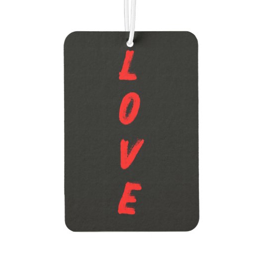 LOVE 縦書きタイポグラフィ カーエアーフレッシュナー (裏面)