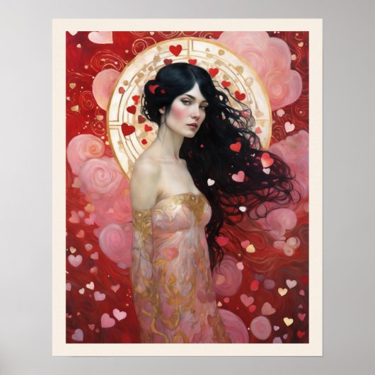 Love 考え Valentine's Day Artについて ポスター (正面)