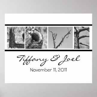 Love:自然結婚のポスター（名前と日付） ポスター