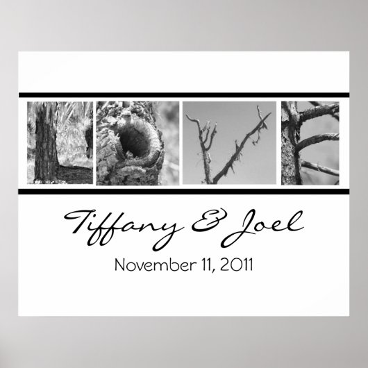 Love:自然結婚のポスター（名前と日付） ポスター (正面)