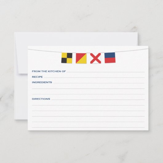 LOVE 航海の Flagsレシピカード3 (正面)