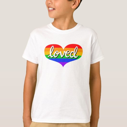 LOVE – 虹の愛のハート – 子供/若者 Tシャツ (正面)