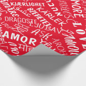 LOVE – 言語 – 数々のお使いの色を選お気に入りの択 ラッピングペーパー (角)