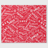 LOVE – 言語 – 数々のお使いの色を選お気に入りの択 ラッピングペーパー (フラット)