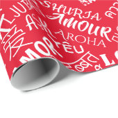 LOVE – 言語 – 数々のお使いの色を選お気に入りの択 ラッピングペーパー (ロールコーナー)