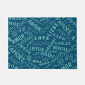 LOVE – 言語 – 数々のカスタマイズ可能国際的 ドアマット (正面)