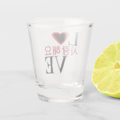 LOVE 사랑해요韓国のSojuで「I love you」 ショットグラス (裏面)
