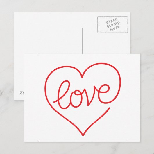 LOVE (03)はがき ポストカード (正面/裏面)