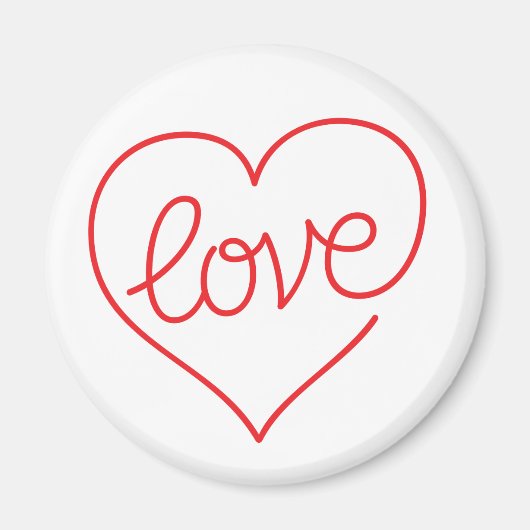 LOVE (03)標準、2 1/4インチラウンドマグネット マグネット (正面)