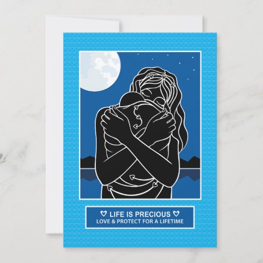 Love & 1保護_5"x7"フラットカード 案内状 (正面)