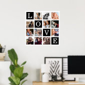 Love 12モダン Photo Collageポスター ポスター (ホームオフィス)