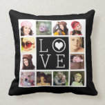 LOVE 12 Instagramフォトコラージュ クッション<br><div class="desc">1ダースの自分のお気に入りの装飾用クッションを作る最高のためにあなたの家族の写真をアップパーソナライズされたロード！白い黒い背景の前後。写真は白でハイライトされモダン、大きなフォント文字でOの内側に小さな白いハートとLOVEを綴る。外側の画像はinstagramの写真に最適である。テンプレート領域を埋め尽くすため最高の、すべて未枠で機能しながら四角く切り取る必要はなもし。写真のサンプルは、Peter Kratochvilのpublicdomainpictures.netまたはD. Sharon Pruittのから商用のOKクリエイティブコモンズ、またはdreamstime.comまたは私の独自の購入。</div>
