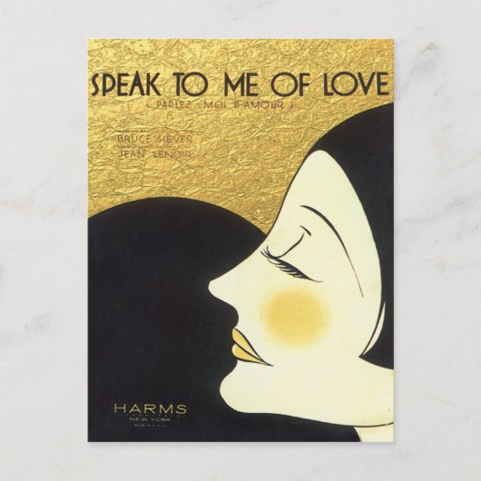 Love 1930話 Sheet Music Coverのヴィンテージ ポストカード (正面)