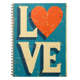 LOVE 1960s-Inspired Graphics ノートブック