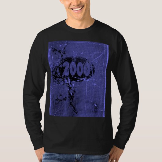 Love 2000 – パープルヴィンテージレトロ – Tシャツ (正面)