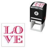LOVE 2x2行ブロックタイポグラフィ セルフインキングスタンプ (インサイチュ)