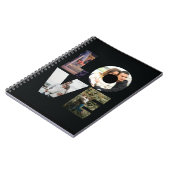 LOVE - 4カップル/家族の写真コラージュ – 黒 ノートブック (左側)