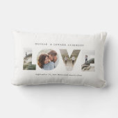 Love 4フォトシンプルモダンギフトパーソナライズされたサービ ランバークッション (裏面)