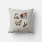 Love 4フォトシンプルモダン贈パーソナライズされたり物 クッション (正面)