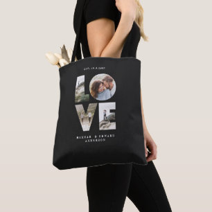 Love 4フォトシンプルモダン贈パーソナライズされたり物 トートバッグ
