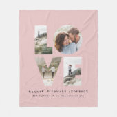 Love 4フォトピンガーリークの贈パーソナライズされたり物 フリースブランケット (正面)