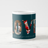 Love 4 photo modern minimal personalised gift coff ジャンボコーヒーマグカップ (正面)