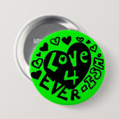 Love 4Ever ISHボタン/ピン 缶バッジ (正面&裏面)