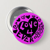 Love 4Ever ISHボタン/ピン 缶バッジ (正面&裏面)