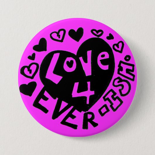 Love 4Ever ISHボタン/ピン 缶バッジ (正面)