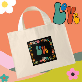 LOVE 70's Botanical with Personalizationオプション ミニトートバッグ