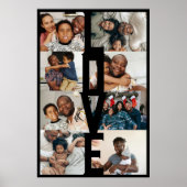 LOVE 8パーソナライズされた photo collage ポスター (正面)