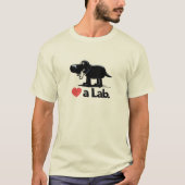 Love a （黒）ラボTオーガニックシャツ Tシャツ (正面)