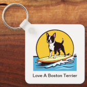 Love A Boston Terrier Dog キーホルダー (正面)