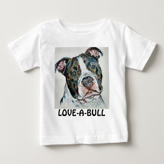 LOVE-A-BULLの乳児のワイシャツ ベビーTシャツ (正面)