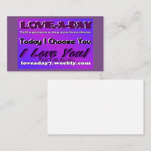 Love-a-day名刺 名刺 (正面/裏面)