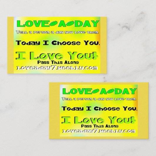 Love-a-day名刺 名刺 (正面/裏面)