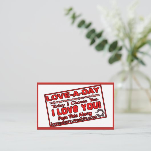 Love-a-day名刺 名刺 (スタンド正面)