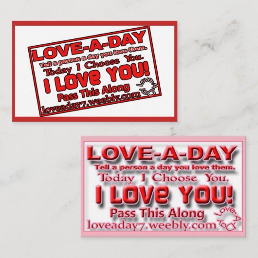 Love-a-day名刺 名刺 (正面/裏面)