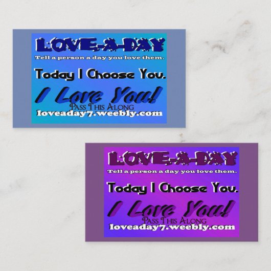 Love-a-day名刺 名刺 (正面/裏面)