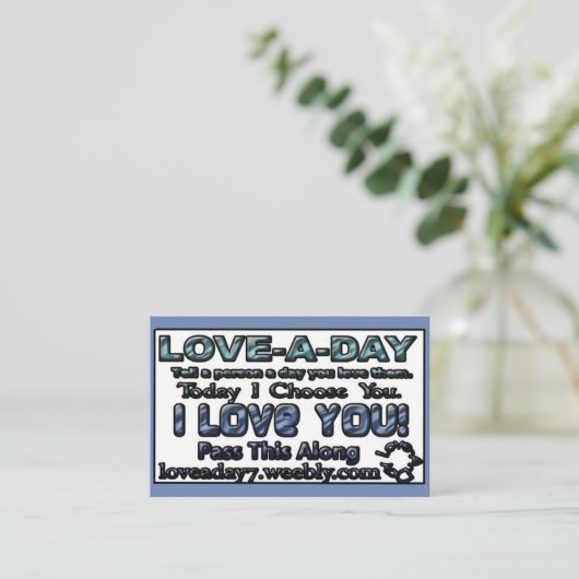 Love-a-day名刺 名刺 (スタンド正面)