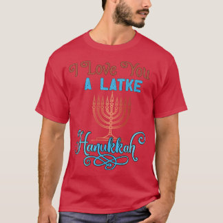 Love A Latke Hanukkah Menorah Nine Candles Funny P Tシャツ