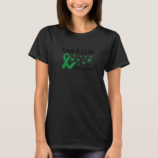 Love A Little Green Ribbon Butterfly Dwarfism Awar Tシャツ (正面)