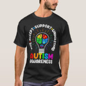 Love Accept Support Understand Autism Awareness Mo Tシャツ (正面)