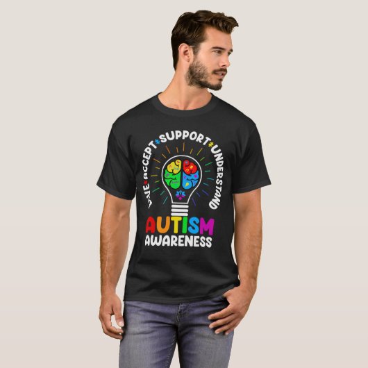 Love Accept Support Understand Autism Awareness Mo Tシャツ (正面フル)
