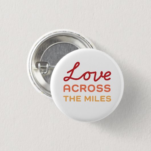 Love Across the Miles - 三色再会ピンバッジ 缶バッジ (正面&裏面)