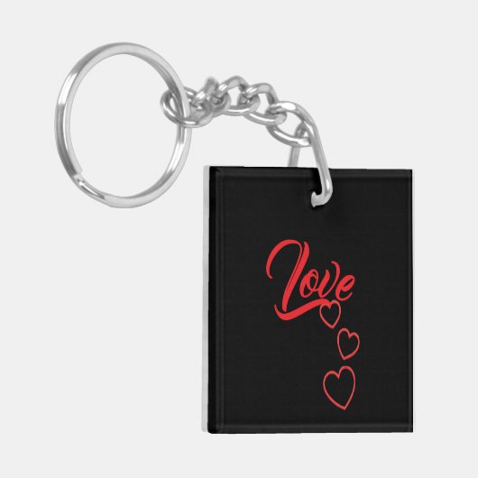 Love Acrylic Keychain キーホルダー (正面左)