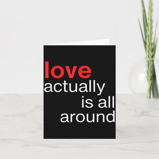 Love Actually Is All Around Funny Quote Family Mat カード (正面)