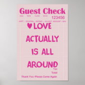 Love Actually Is All Around Guest Check Poster ポスター (正面)