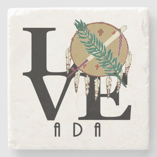 LOVE Ada Oklahoma ストーンコースター (正面)