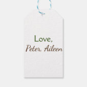 love add name編集可能シンプルなミニマル文字 ギフトタグ (裏面)